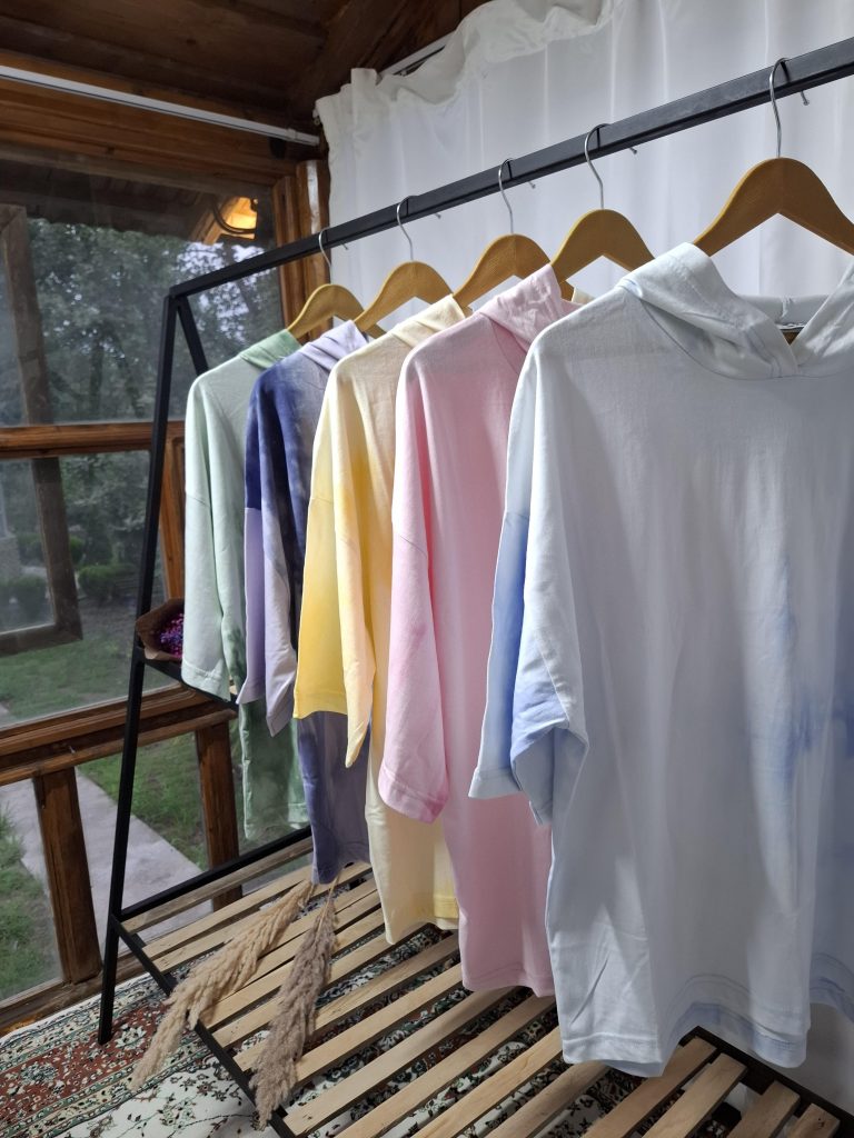 هودی آستین کوتاه آب رنگی