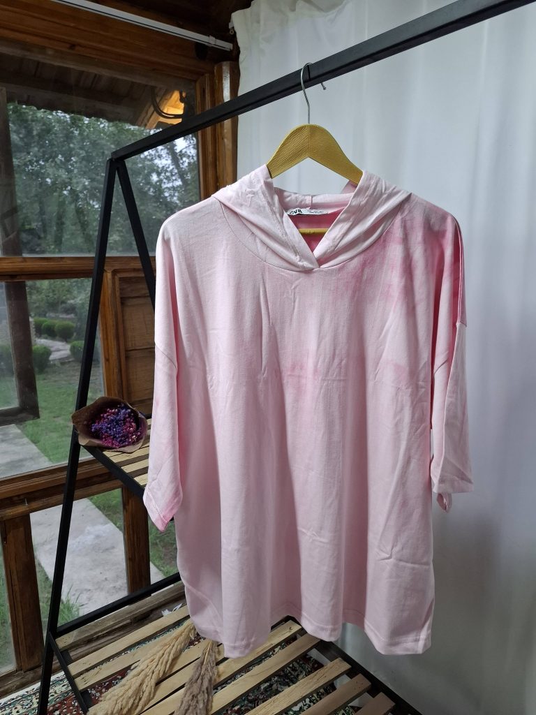 هودی آستین کوتاه آب رنگی