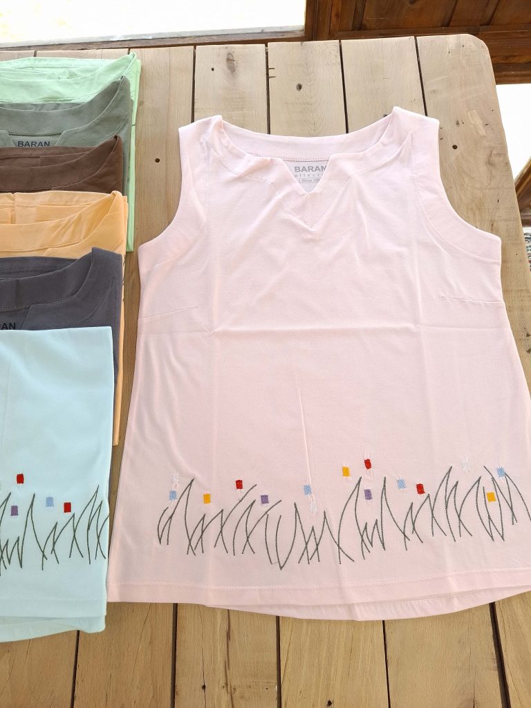 تاپ بندی طرح گل های رنگی ریز