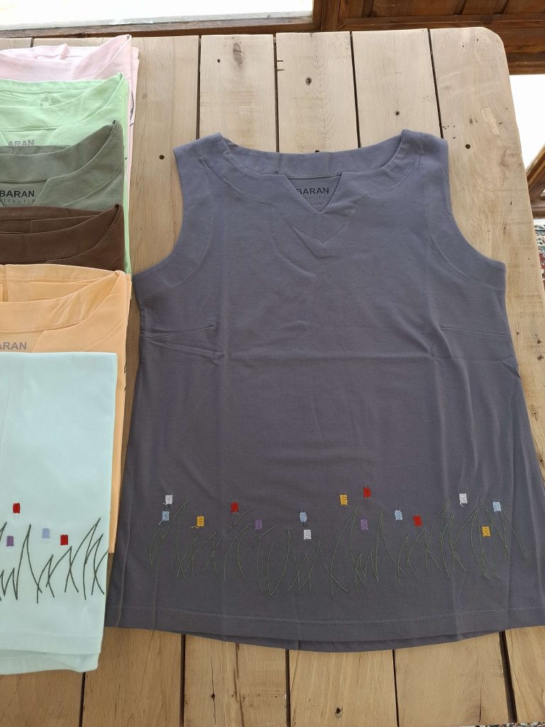 تاپ بندی طرح گل های رنگی ریز