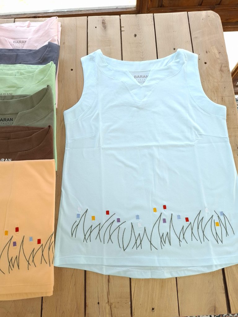 تاپ بندی طرح گل های رنگی ریز