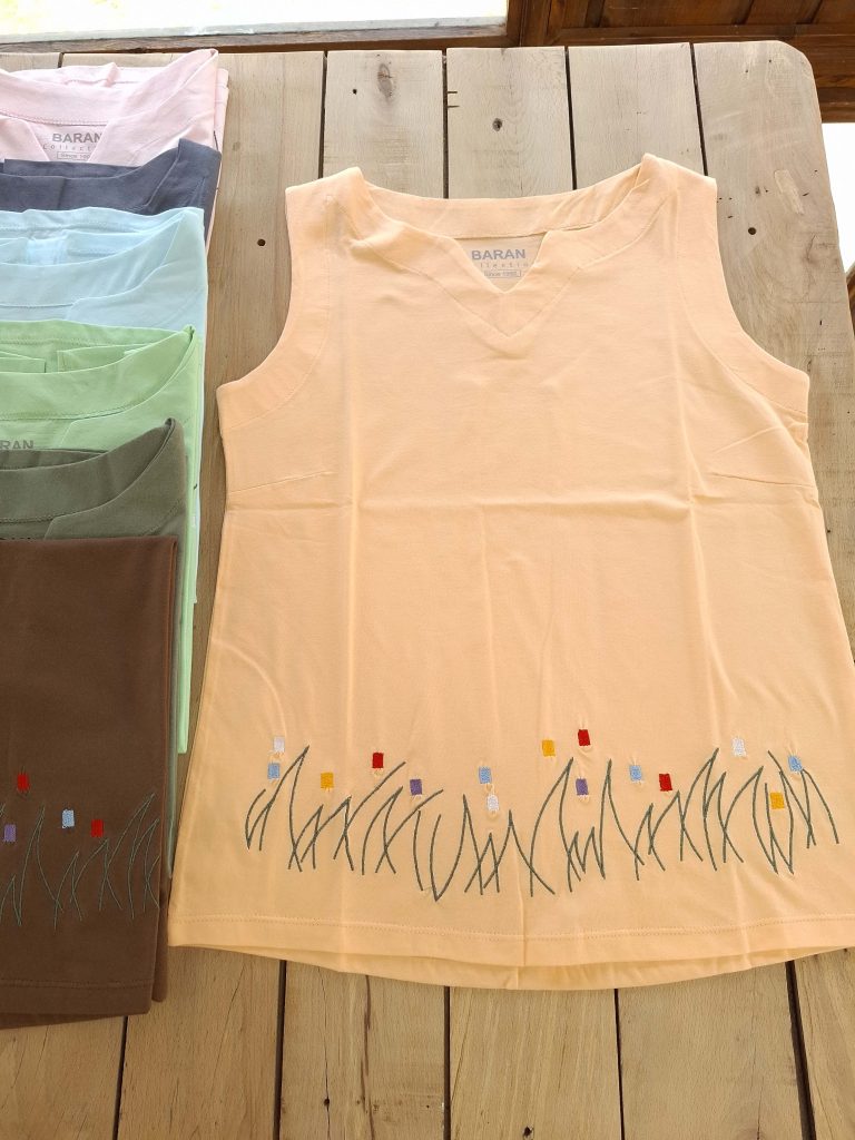 تاپ بندی طرح گل های رنگی ریز