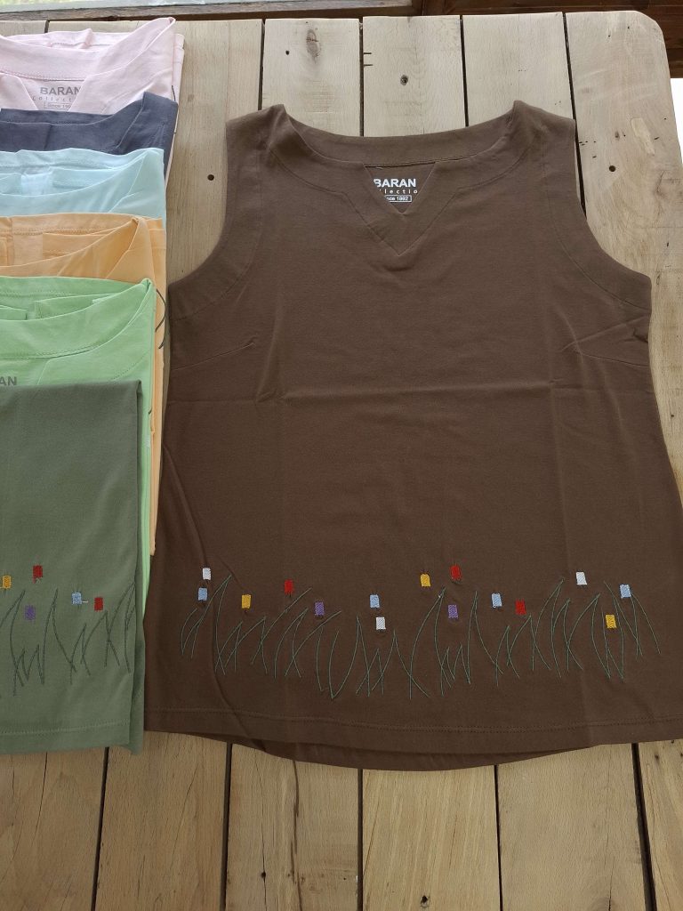 تاپ بندی طرح گل های رنگی ریز