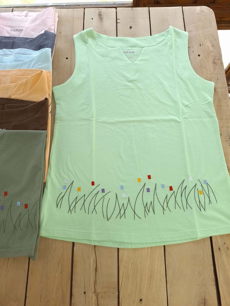 تاپ بندی طرح گل های رنگی ریز