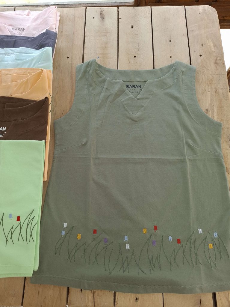 تاپ بندی طرح گل های رنگی ریز