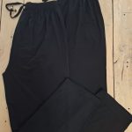 شلوار زنانه مشکی نخ پنبه سایز بزرگ 3XL