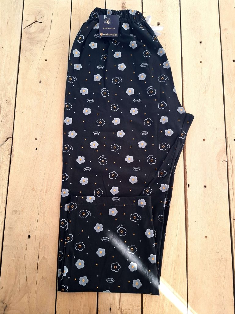 شلوار خانگی پلاس‌سایز گل‌دار