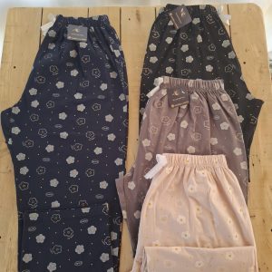 شلوار خانگی پلاس‌سایز گل‌دار