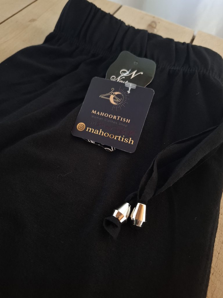 شلوار نخ پنبه مشکی