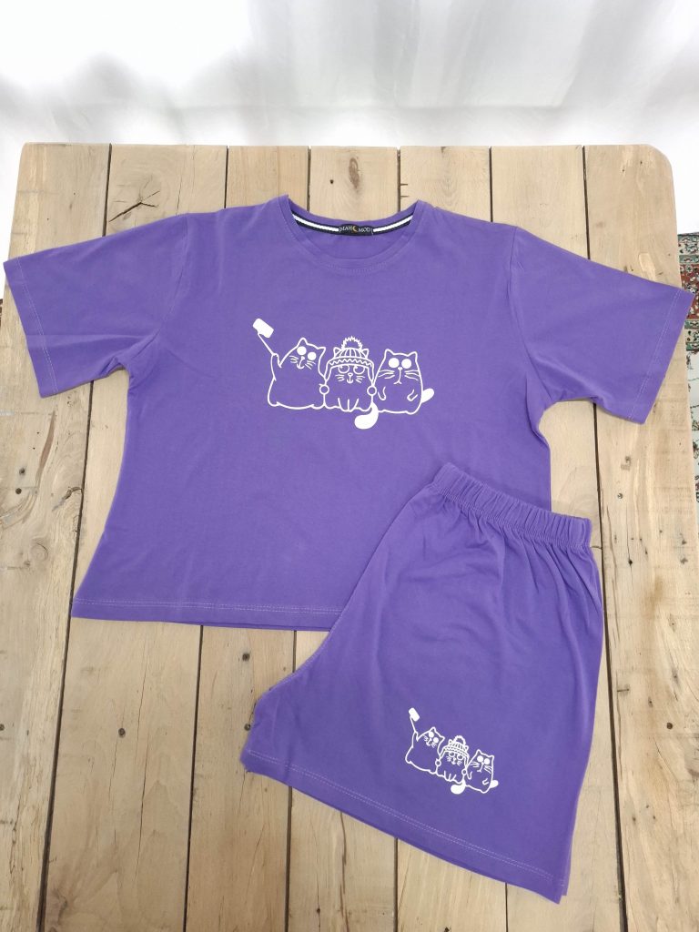 ست راحتی کراپ و شورتک زنانه