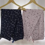 شلوار خانگی زنانه نخ پنبه در رنگ سرمه ای و صورتی با بافت نرم و راحت برای استفاده روزانه