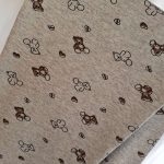 جزییات شلوار خانگی طوسی با طرح خرس فانتزی